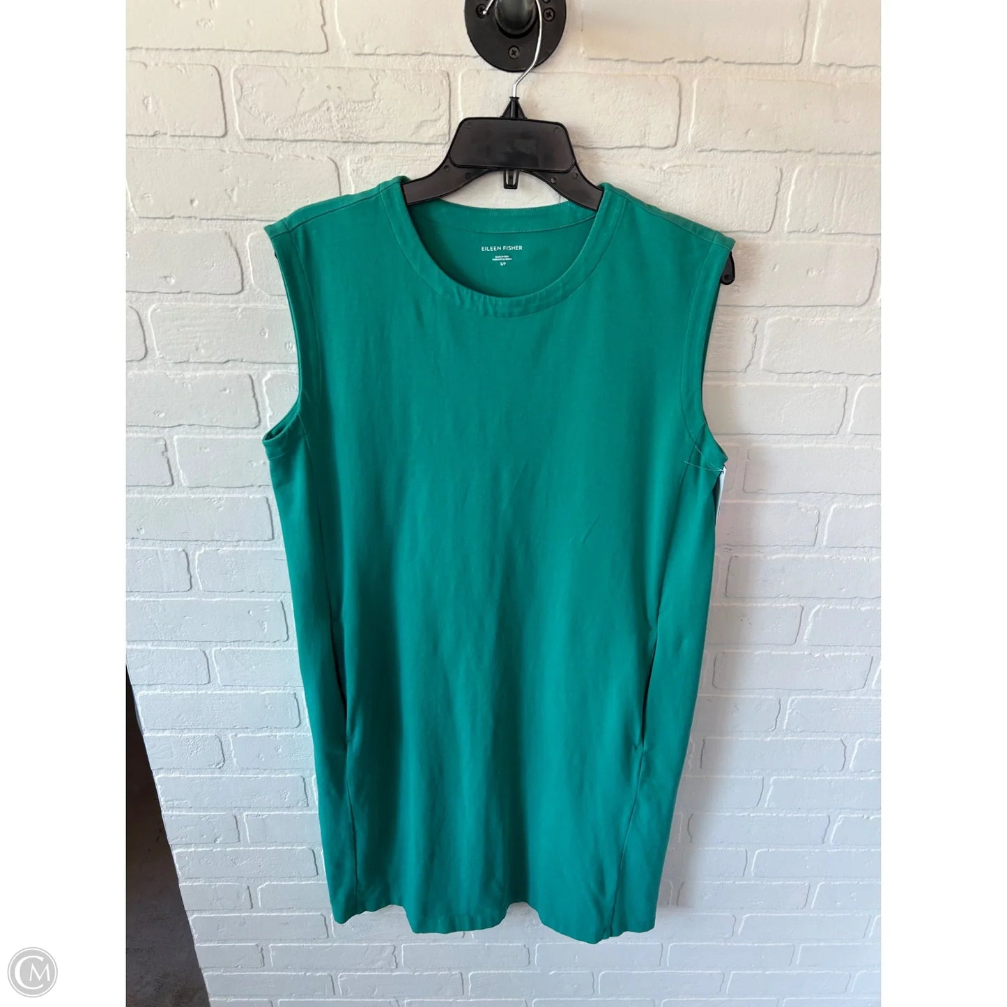 Dress Casual Short By Eileen Fisher In Green, Size: S
