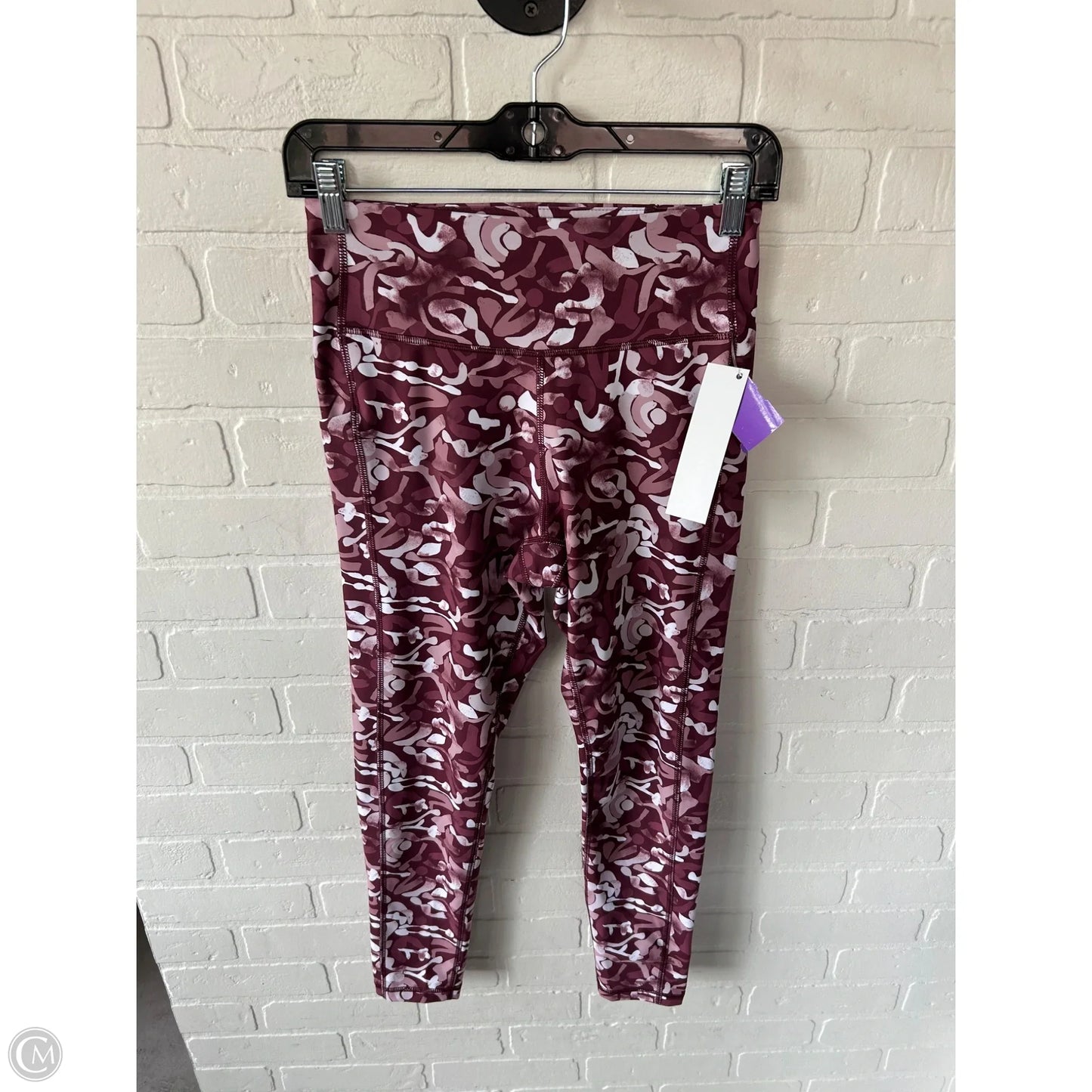 Athletic Leggings By Tek Gear In Red & White, Size: 8