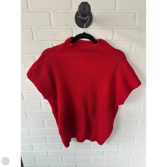 Sweater Short Sleeve By Zenana Outfitters In Red, Size: M