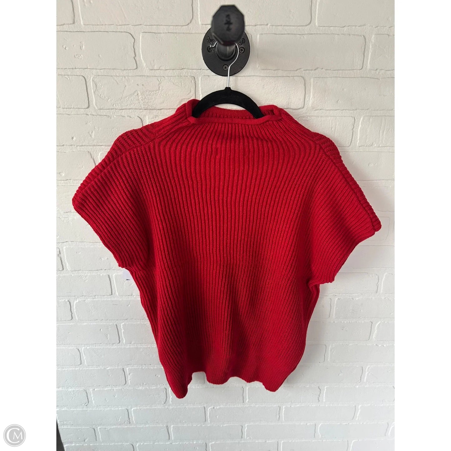 Sweater Short Sleeve By Zenana Outfitters In Red, Size: L