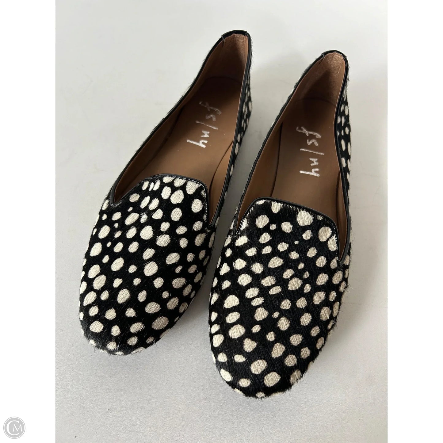 Shoes Flats By Franco Sarto In Black & Cream, Size: 8.5