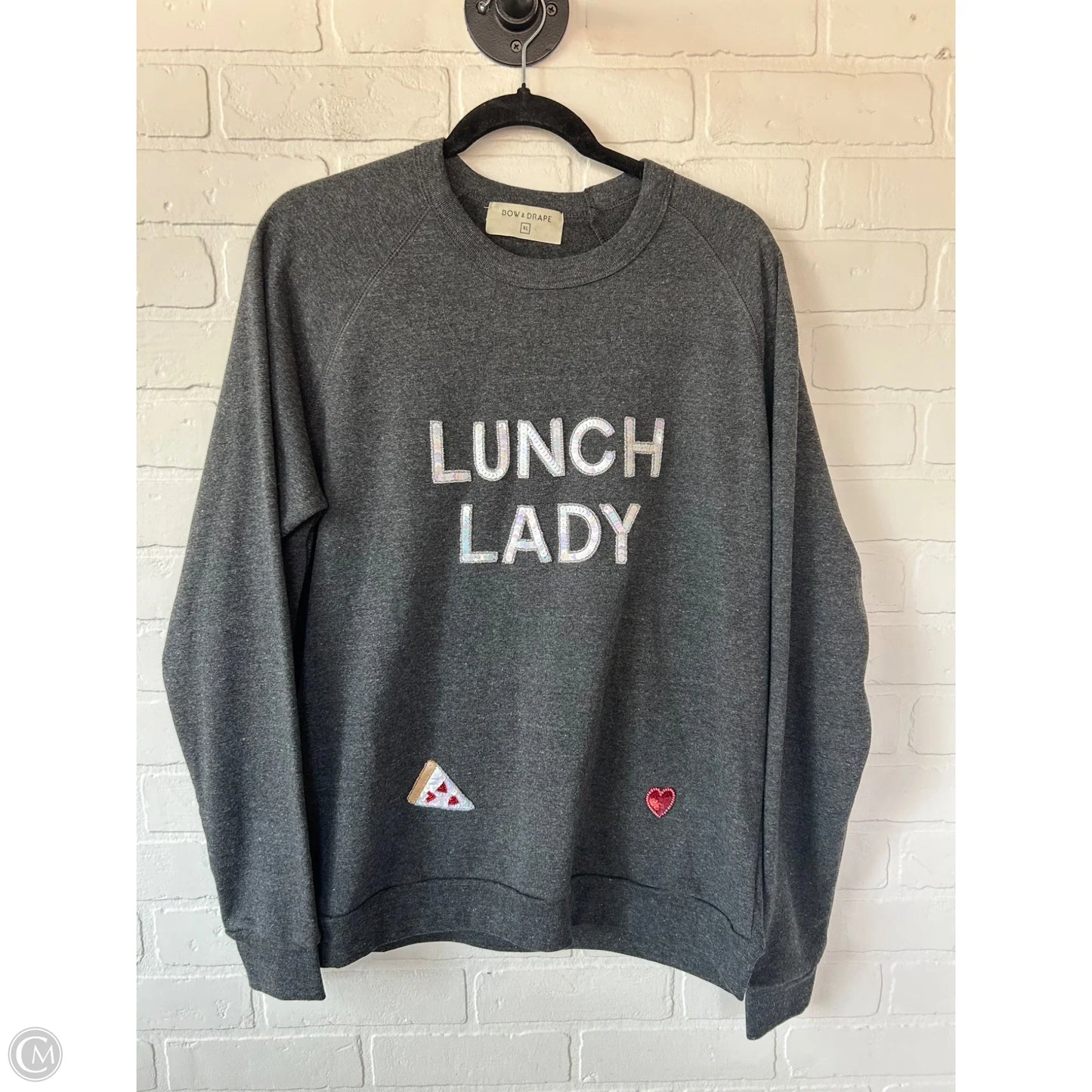 Sweatshirt Crewneck By Clothes Mentor In Grey, Size: Xl