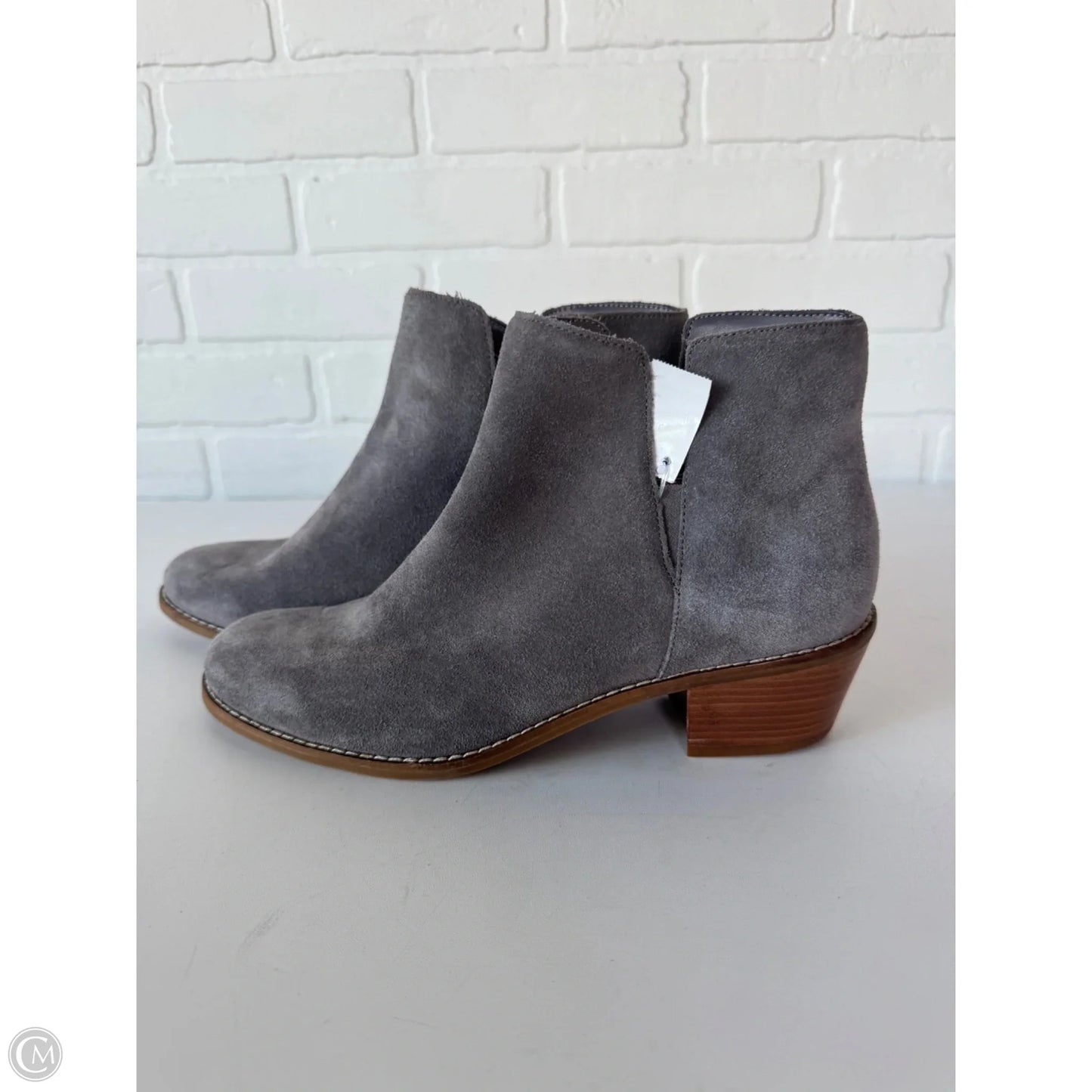 Boots Ankle Heels By Cole-haan In Grey, Size: 7.5
