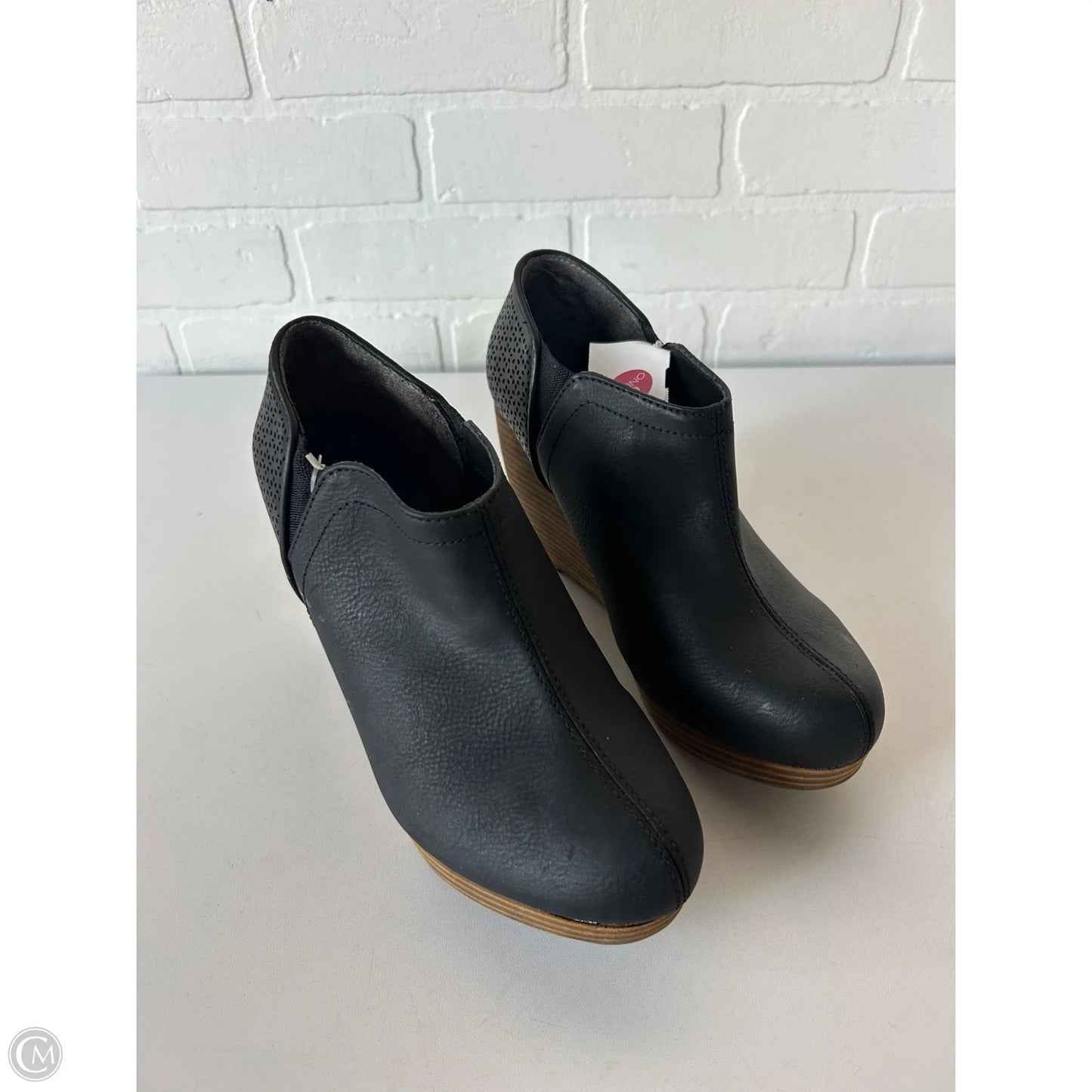 Boots Ankle Heels By Dr Scholls In Black & Brown, Size: 8