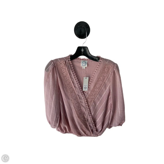 Top 3/4 Sleeve By Blue Rain In Pink, Size: S