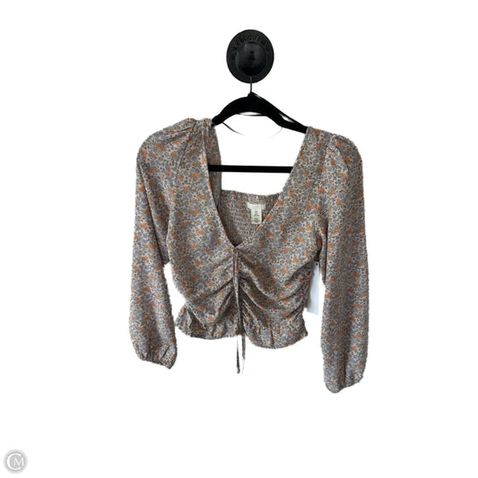 Top Long Sleeve By H&m In Blue & Orange, Size: S