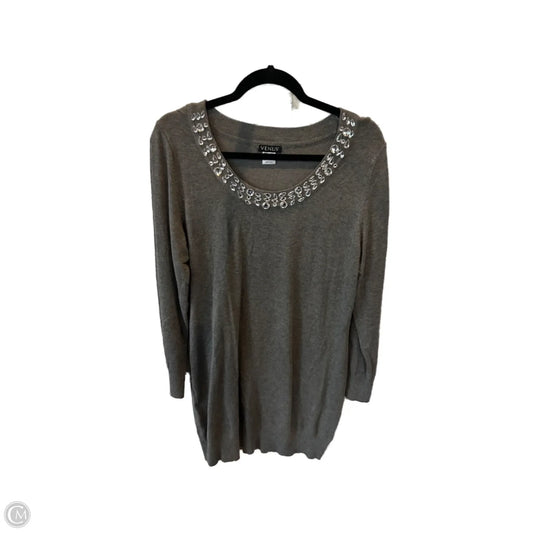 Dress Sweater By Venus In Grey, Size: Xl