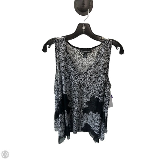 Top Sleeveless By Inc In Black & White, Size: Xl