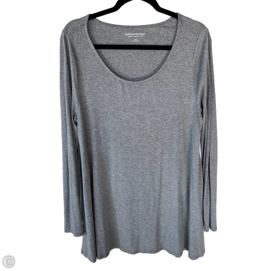 Top Long Sleeve Basic By Soft Surroundings In Grey, Size: L