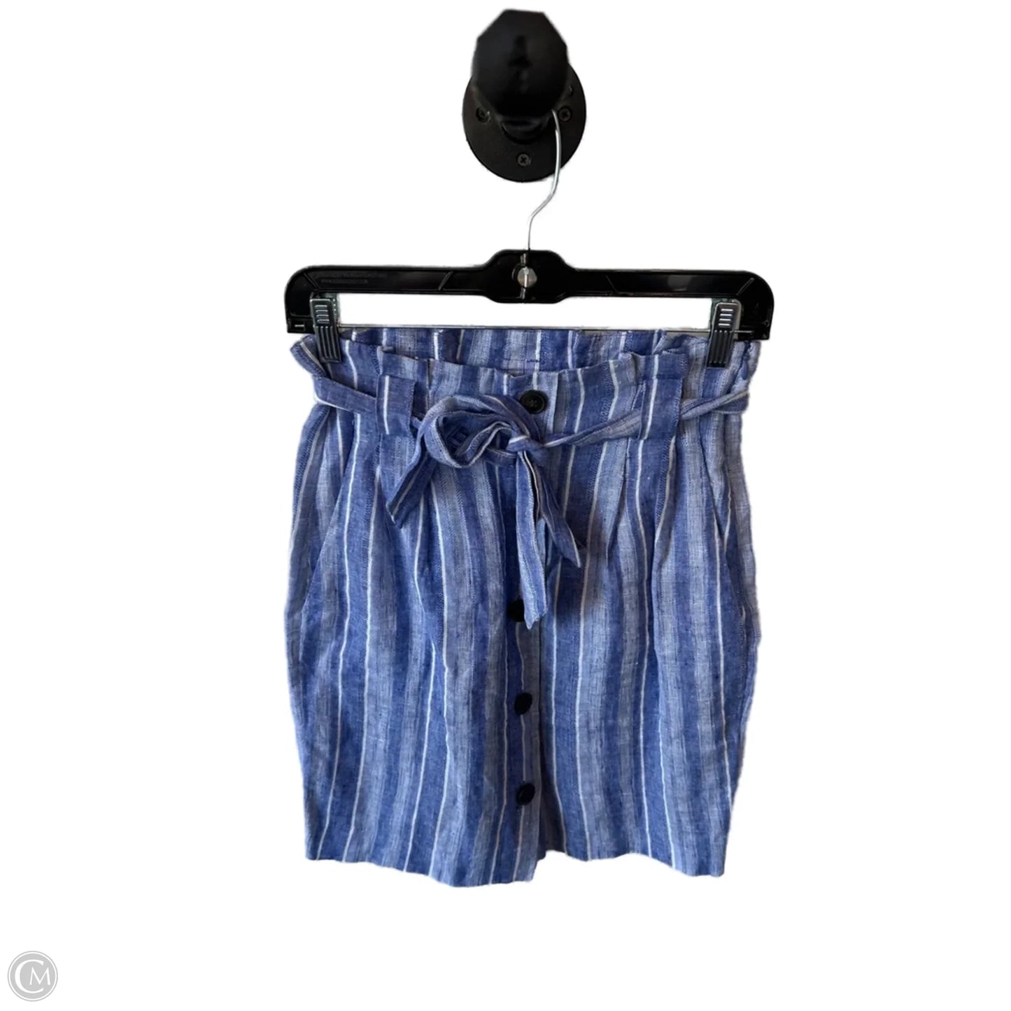 Skirt Mini & Short By H&m In Blue & White, Size: 2