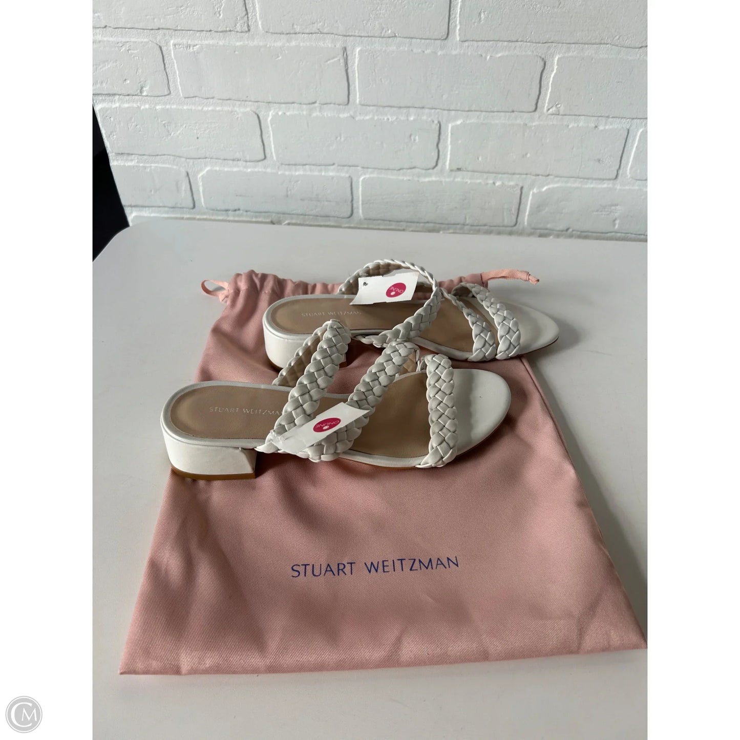 Sandals Designer By Stuart Weitzman In White, Size: 8