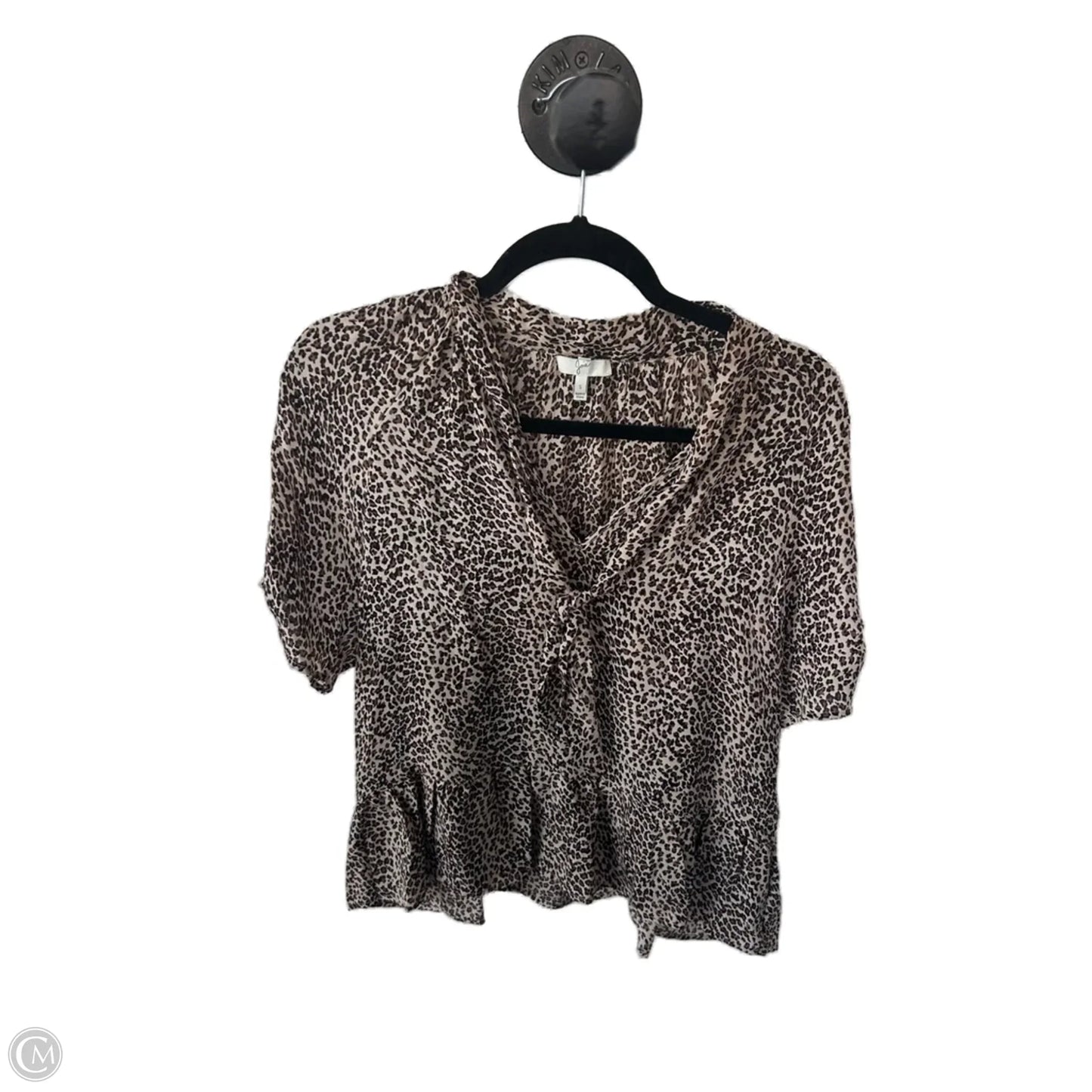 Top Short Sleeve By Joie In Animal Print, Size: S