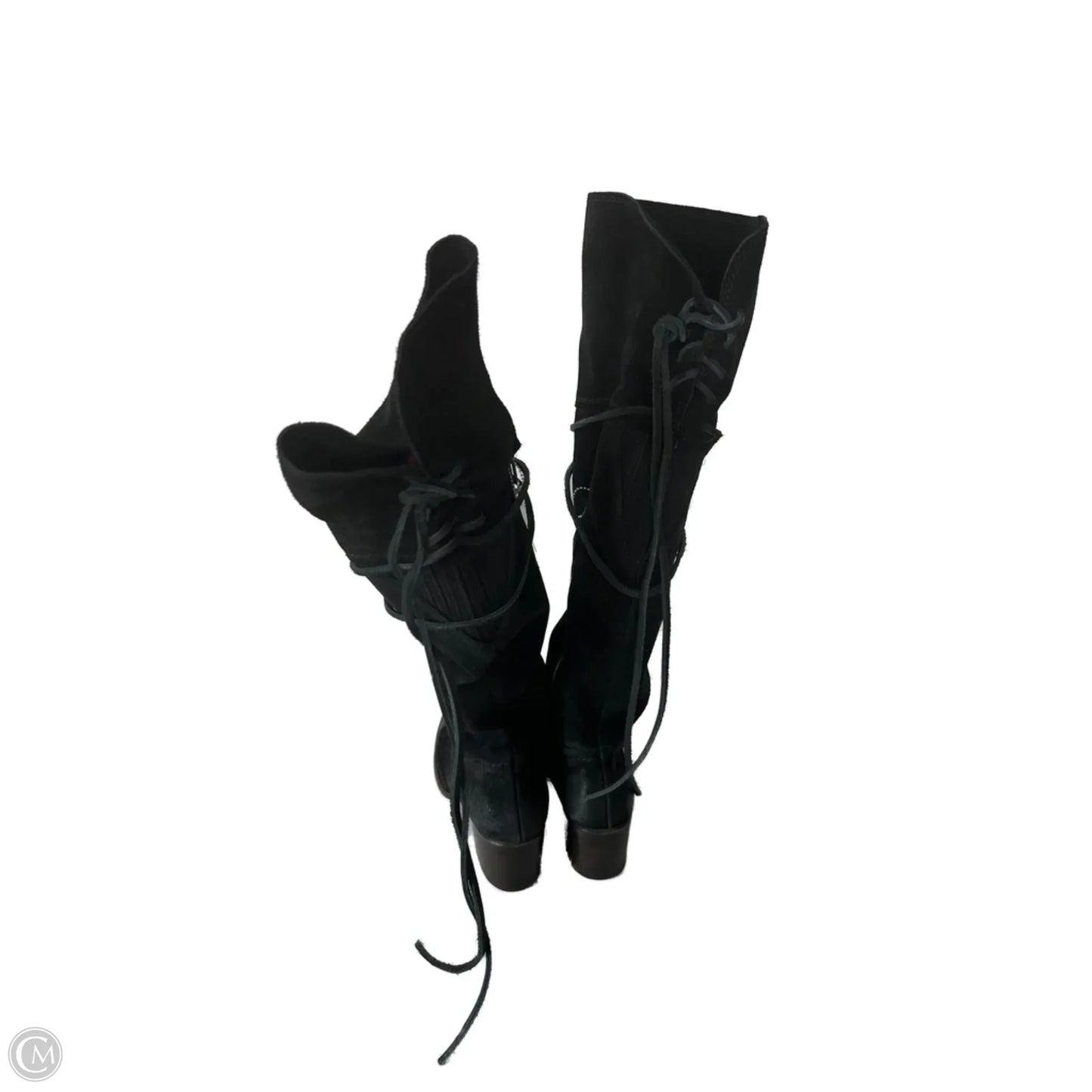 Boots Over-the-knee Heels By Freebird In Black, Size: 6