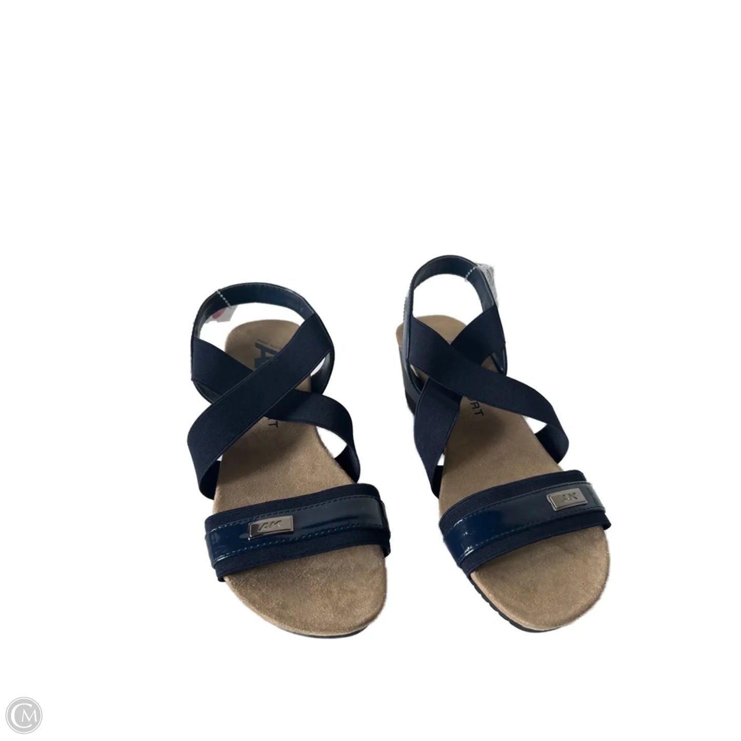 Sandals Heels Block By Anne Klein In Blue, Size: 8.5