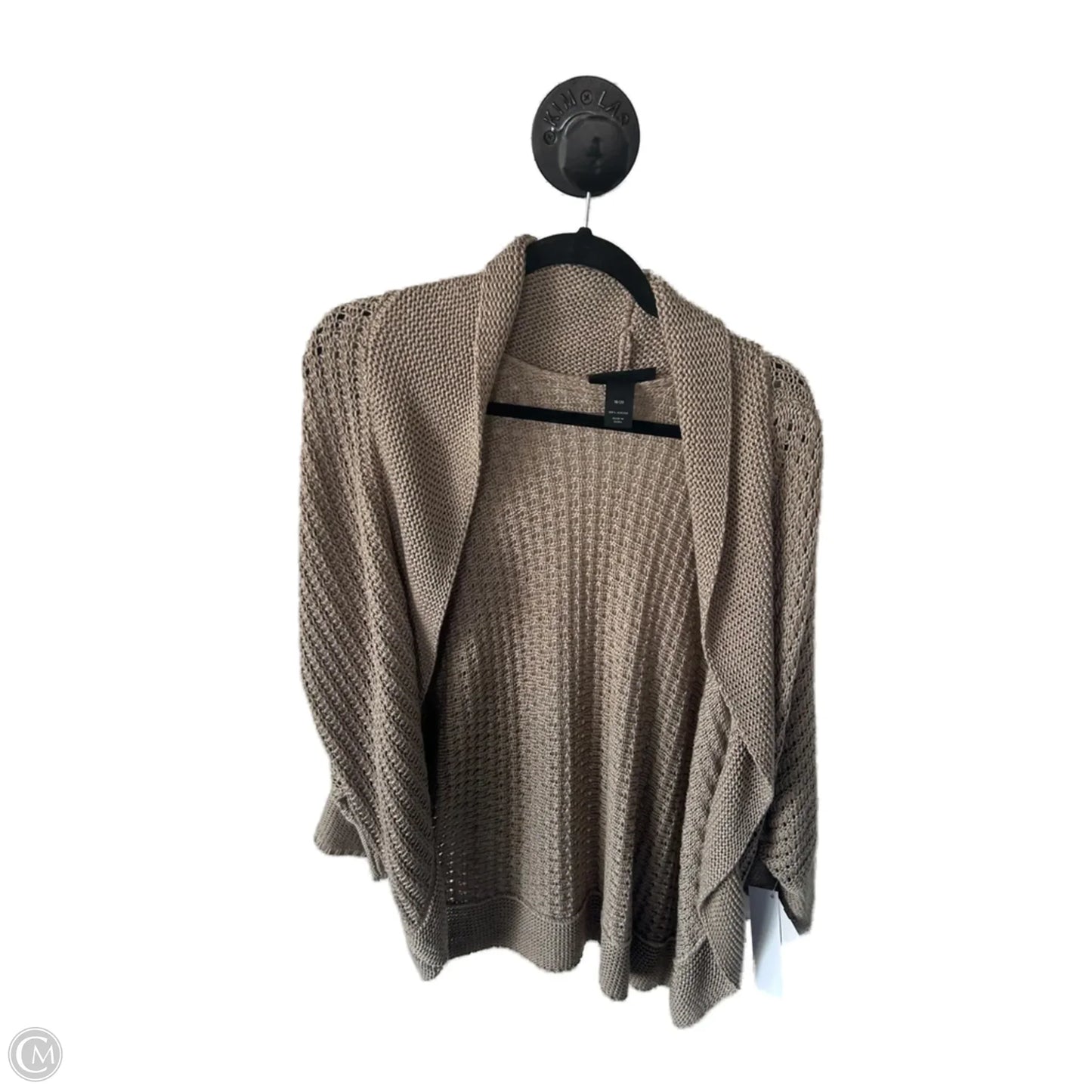 Sweater Cardigan By Lane Bryant In Tan, Size: 1x