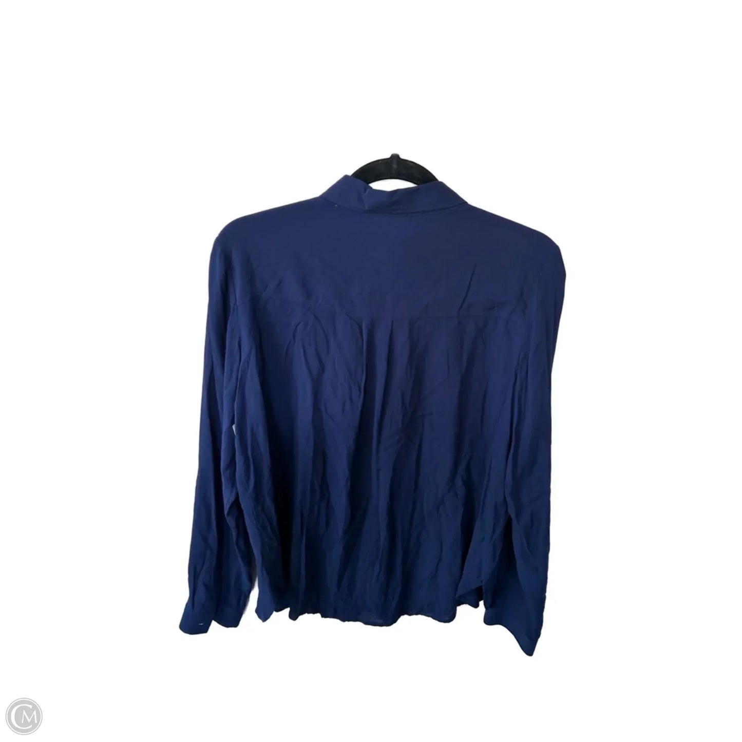 Top Long Sleeve Basic By Ana In Blue, Size: L