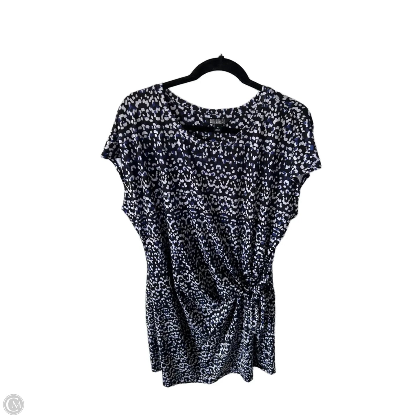 Dress Casual Short By Nicole By Nicole Miller In Black & Blue, Size: Xl