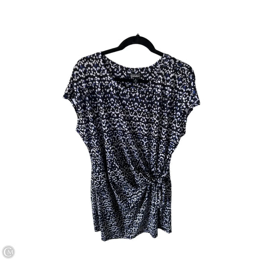 Dress Casual Short By Nicole By Nicole Miller In Black & Blue, Size: Xl