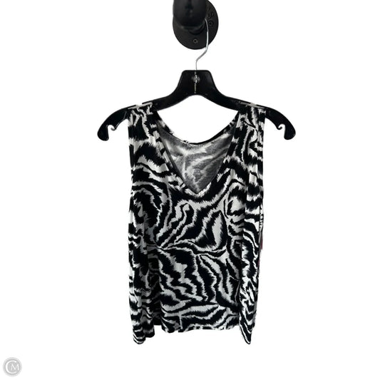 Top Sleeveless Basic By Nine West In Black & White, Size: M