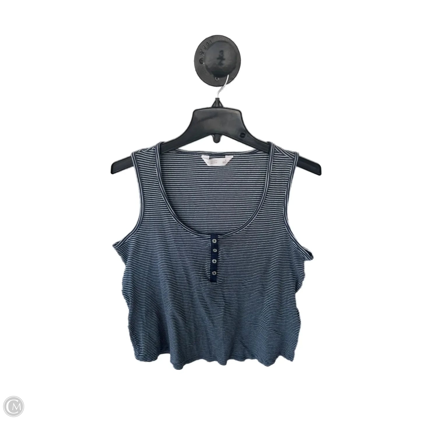 Top Sleeveless Basic By Lc Lauren Conrad In Blue & White, Size: L