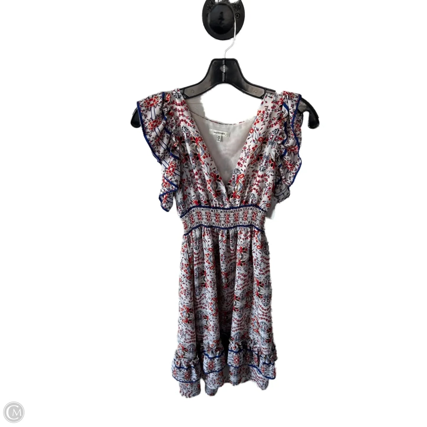 Dress Casual Short By Max Studio In Blue & Red, Size: Xs