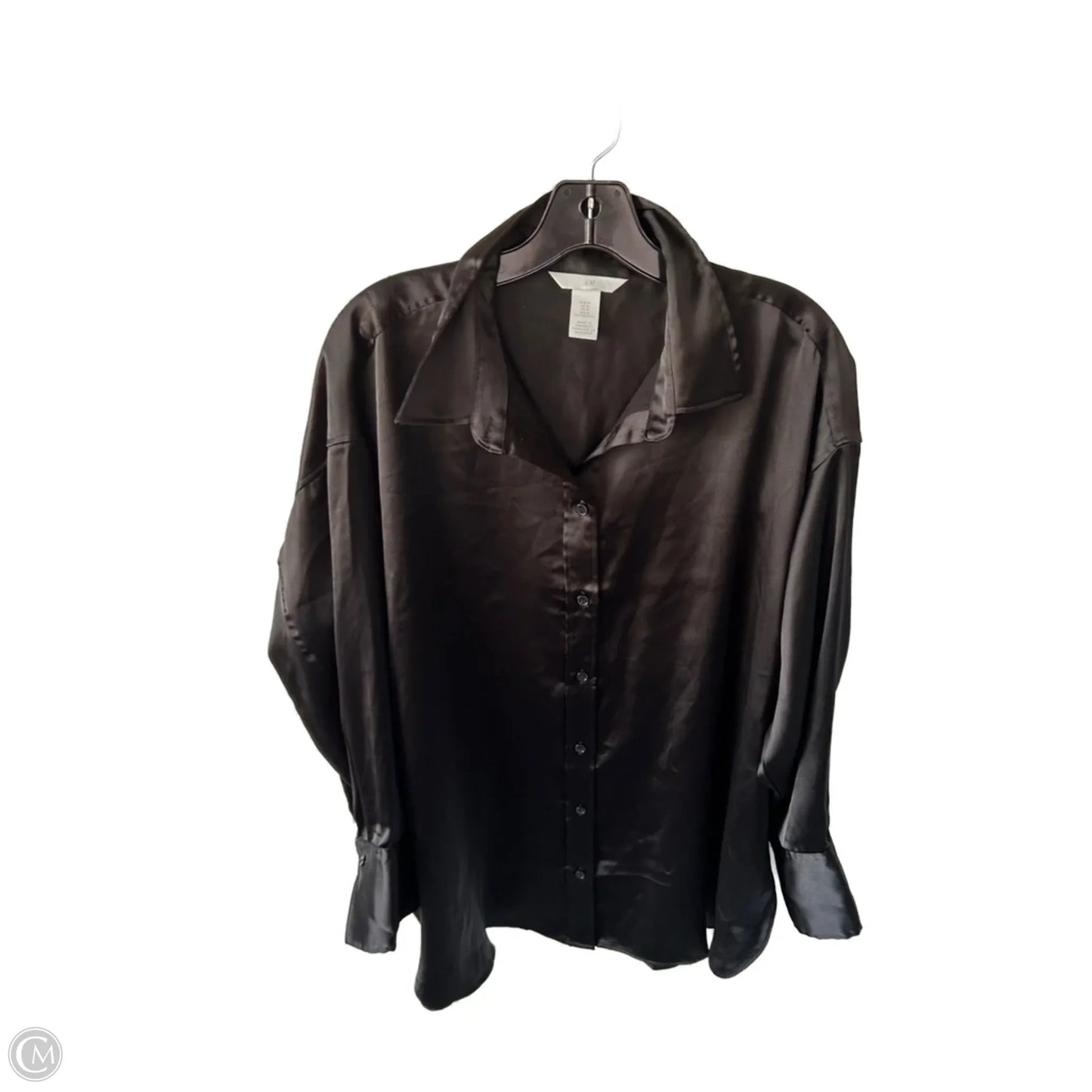 Top Long Sleeve By H&m In Black, Size: M