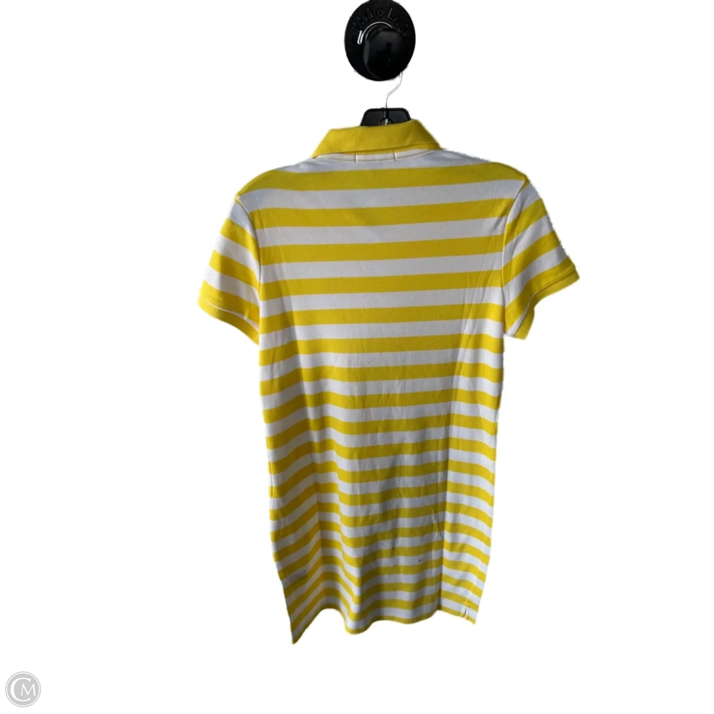 Dress Casual Short By Ralph Lauren In White & Yellow, Size: M