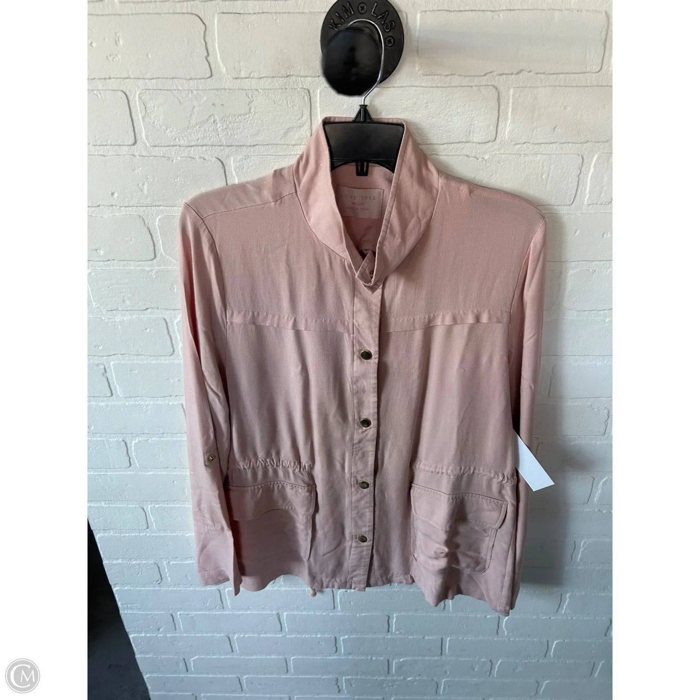 Jacket Shirt By Love Tree In Pink, Size: M