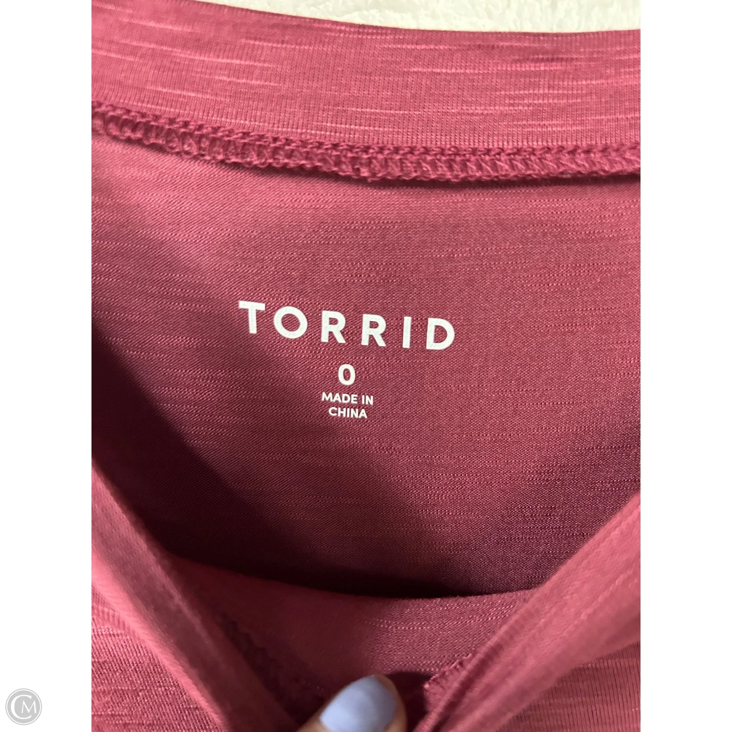 Top Long Sleeve Basic By Torrid In Pink, Size: L