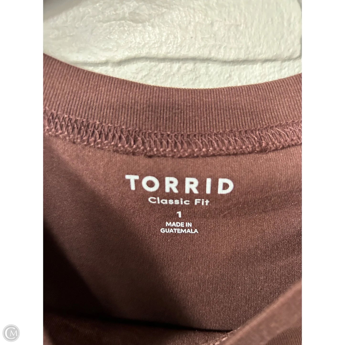 Top Short Sleeve Basic By Torrid In Brown, Size: 1x