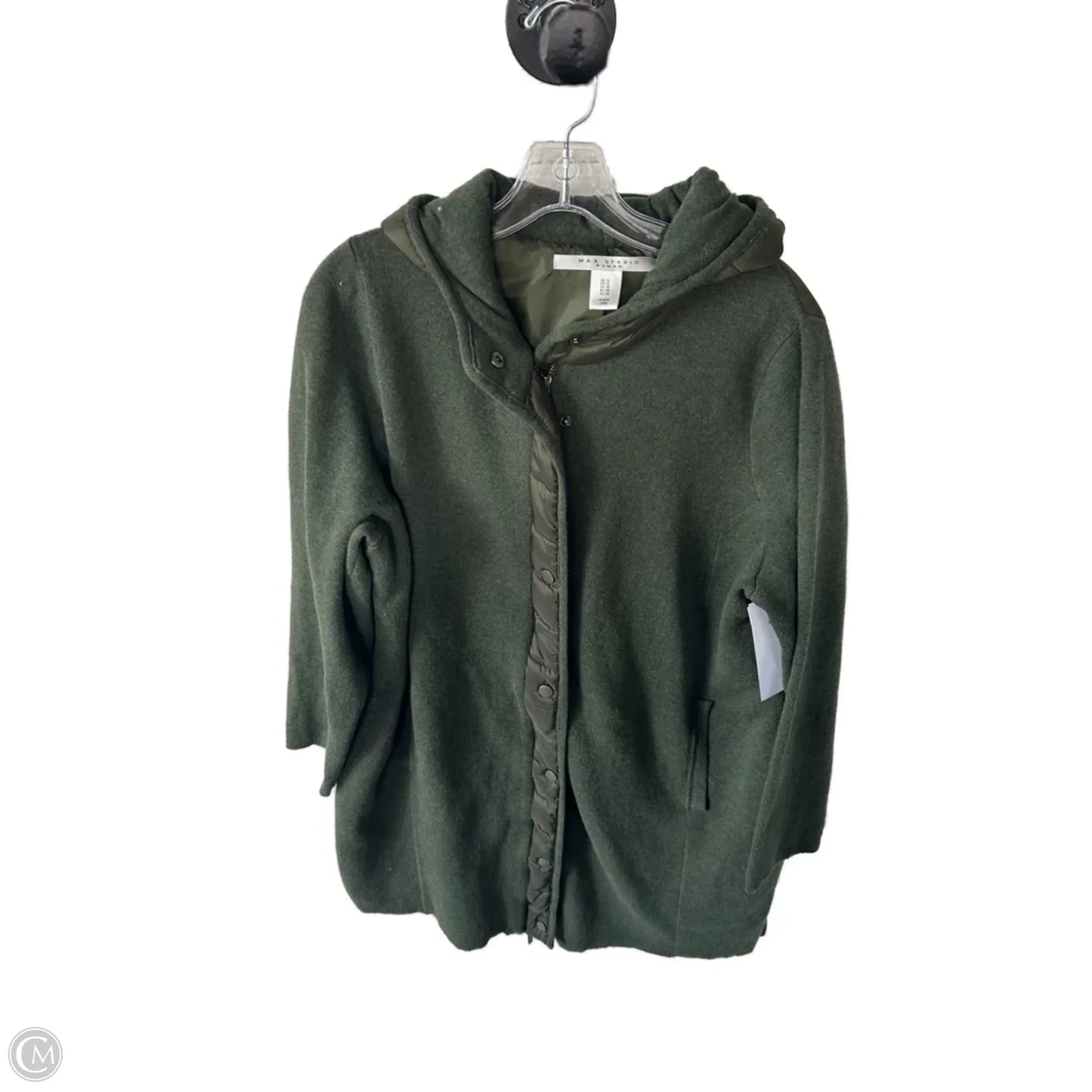 Coat Puffer & Quilted By Max Studio In Green, Size: 1x