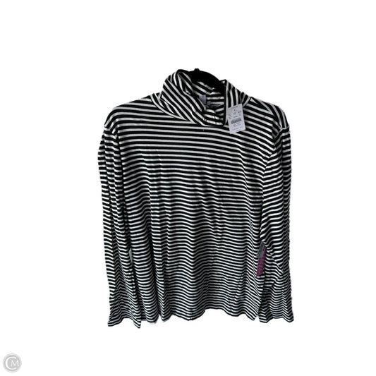 Top Long Sleeve Basic By J. Crew In Black & White, Size: 2x