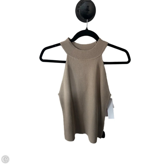 Vest Sweater By Halogen In Tan, Size: M
