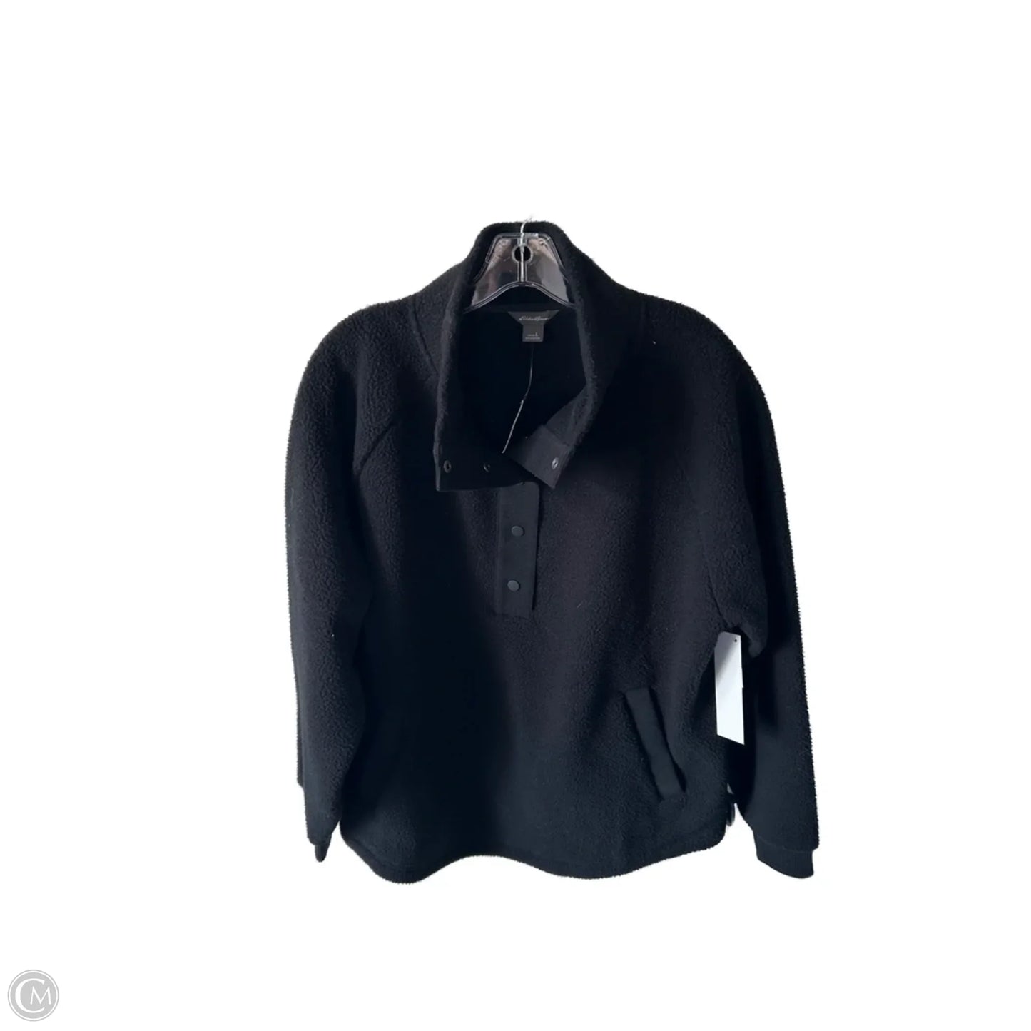 Jacket Fleece By Eddie Bauer In Black, Size: L