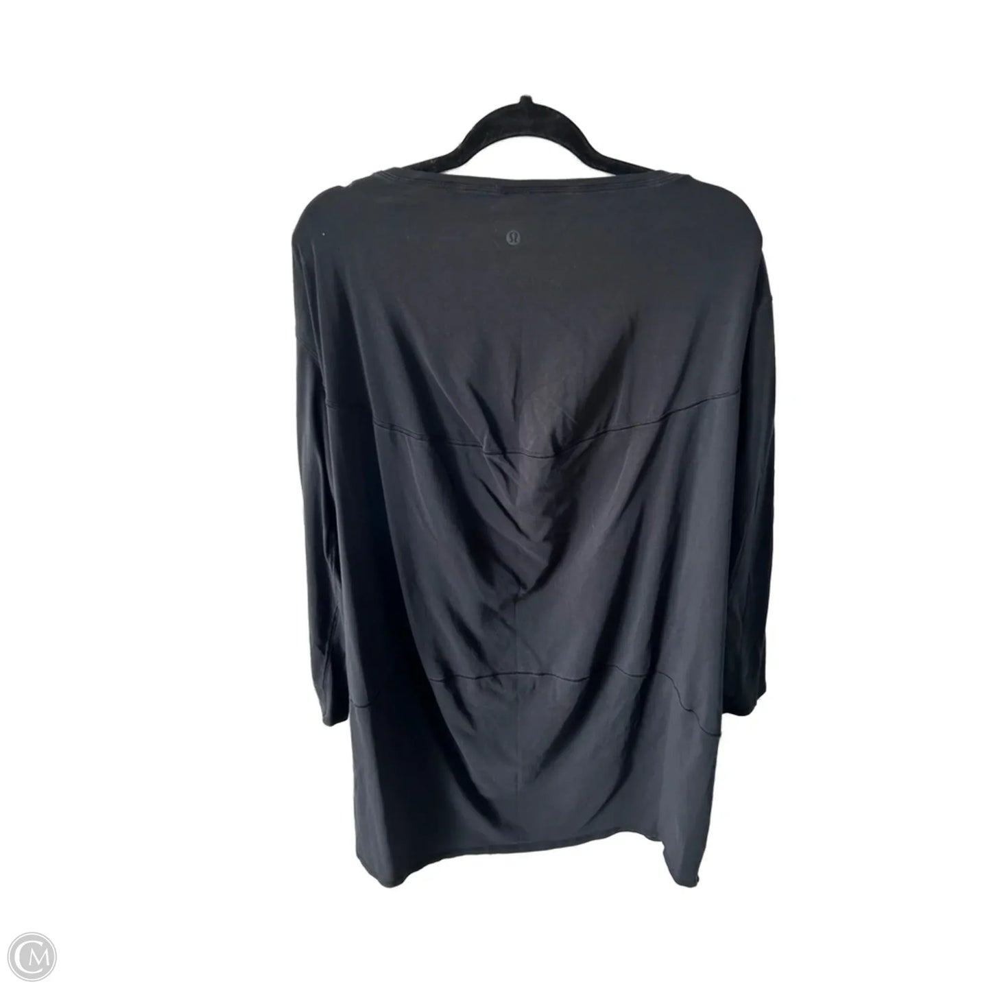 Athletic Top Long Sleeve Crewneck By Lululemon In Black, Size: L