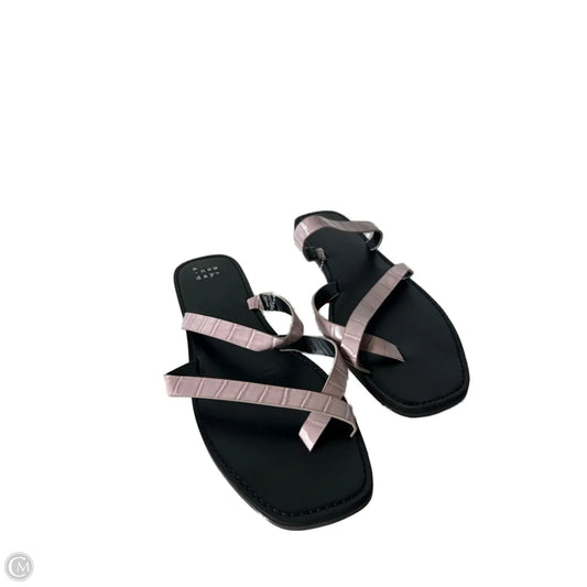 Sandals Flats By A New Day In Black & Purple, Size: 10