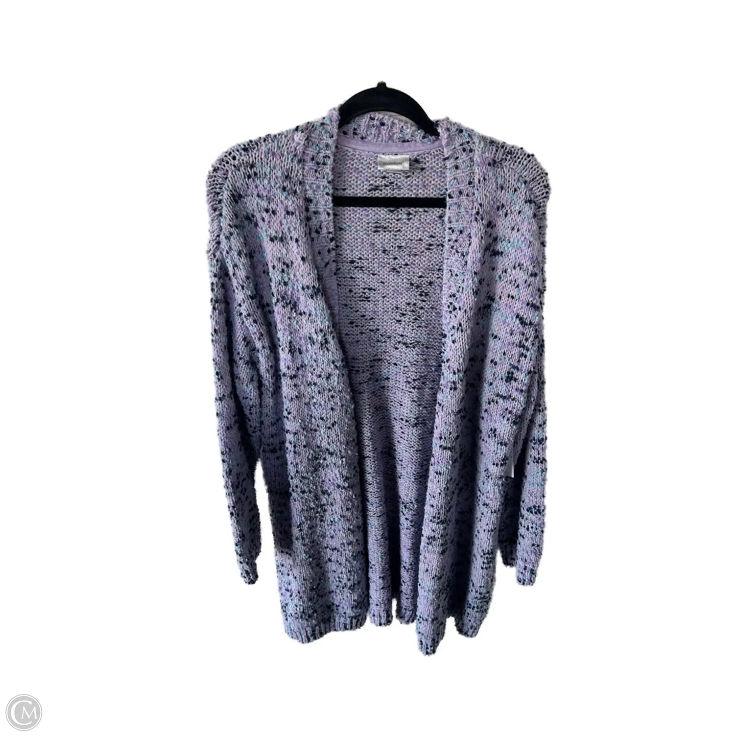 Sweater Cardigan By Avenue In Blue & Purple, Size: 1x
