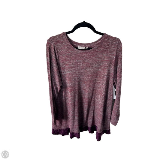 Top Long Sleeve By Logo In Red, Size: Xl