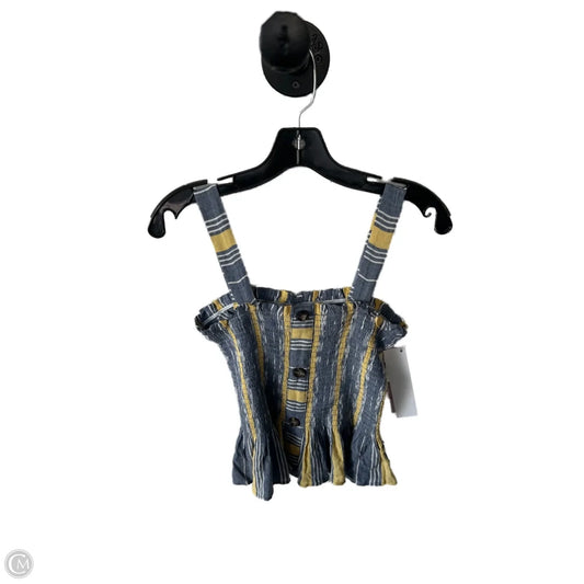 Top Sleeveless By Socialite In Blue & Yellow, Size: S