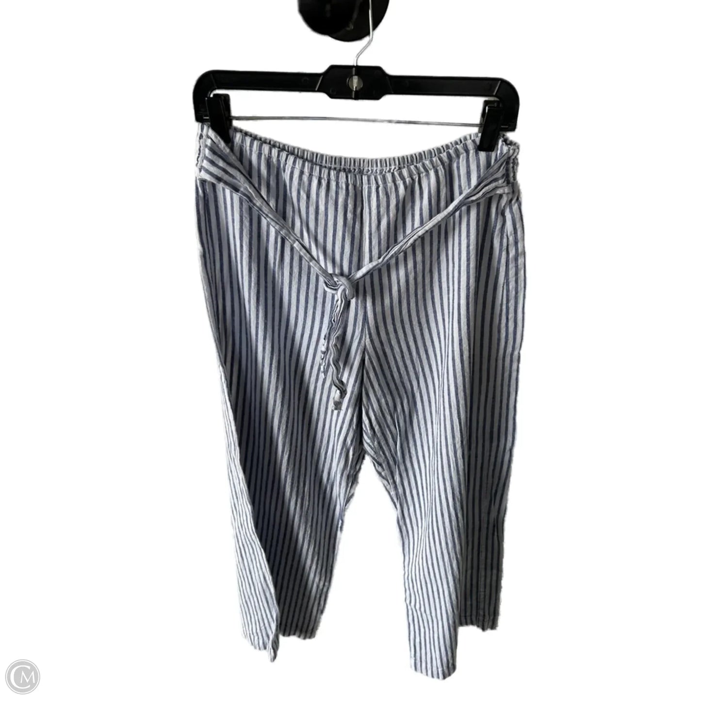 Pants Linen By Beachlunchlounge In Blue & White, Size: 8