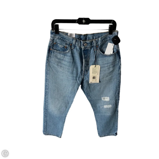 Jeans Cropped By Levis In Blue Denim, Size: 8