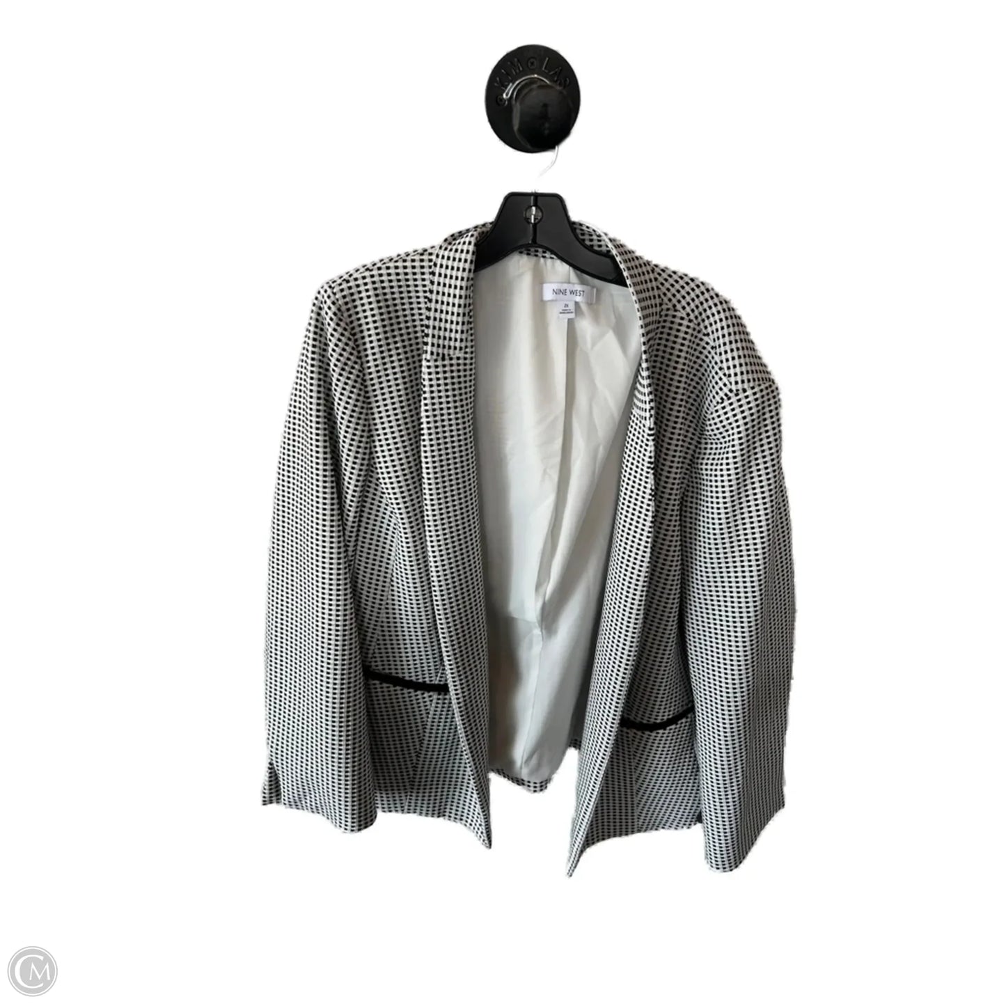 Blazer By Nine West In Black & White, Size: 2x