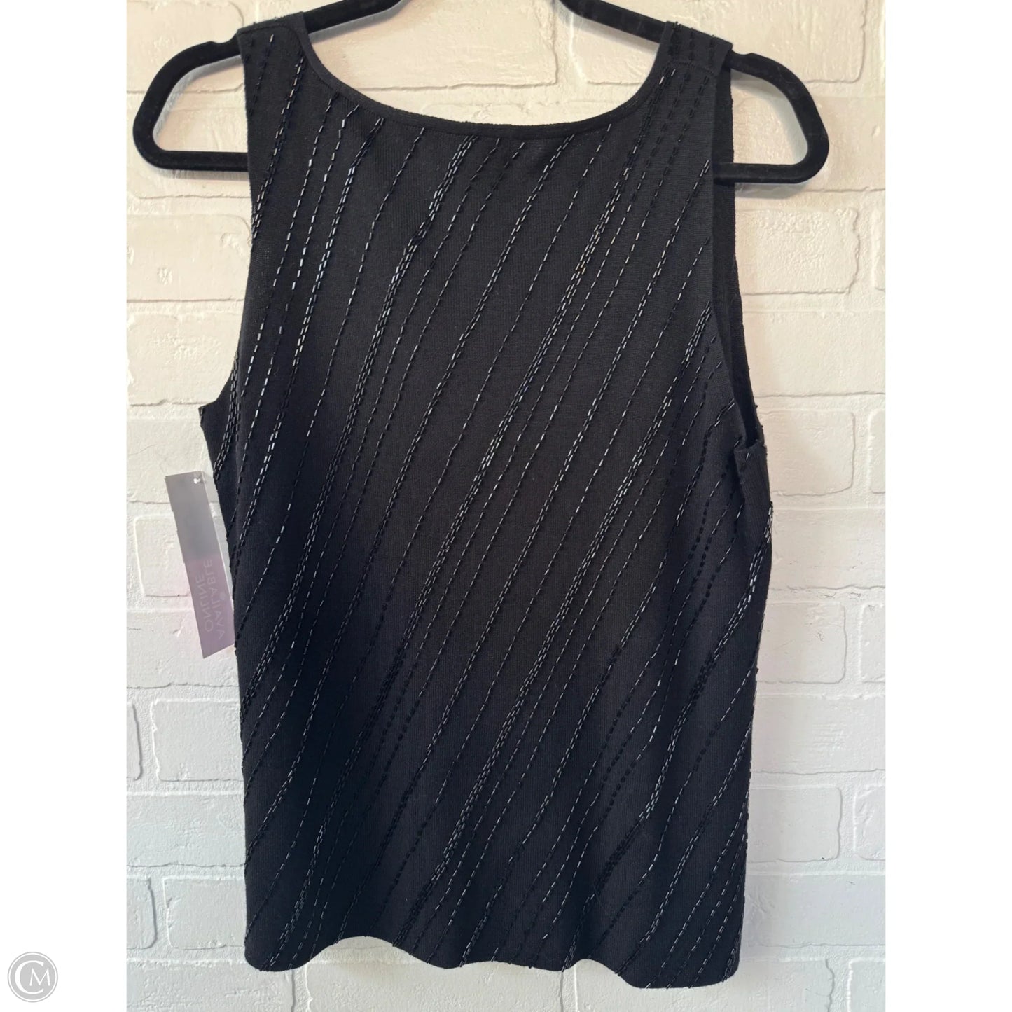 Vest Sweater By Brooks Brothers In Black, Size: L