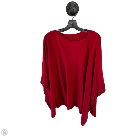 Poncho By Chicos In Red, Size: L