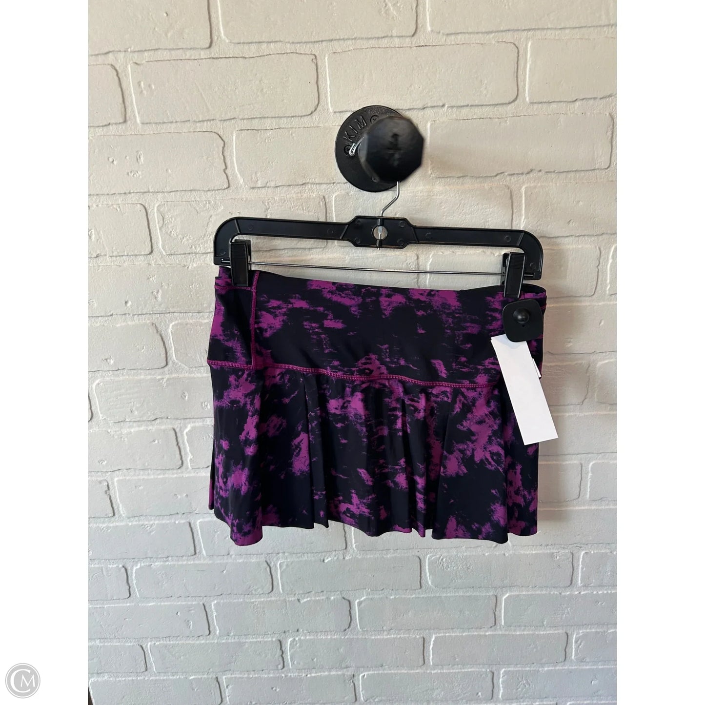 Athletic Skort By Lululemon In Black & Purple, Size: 4