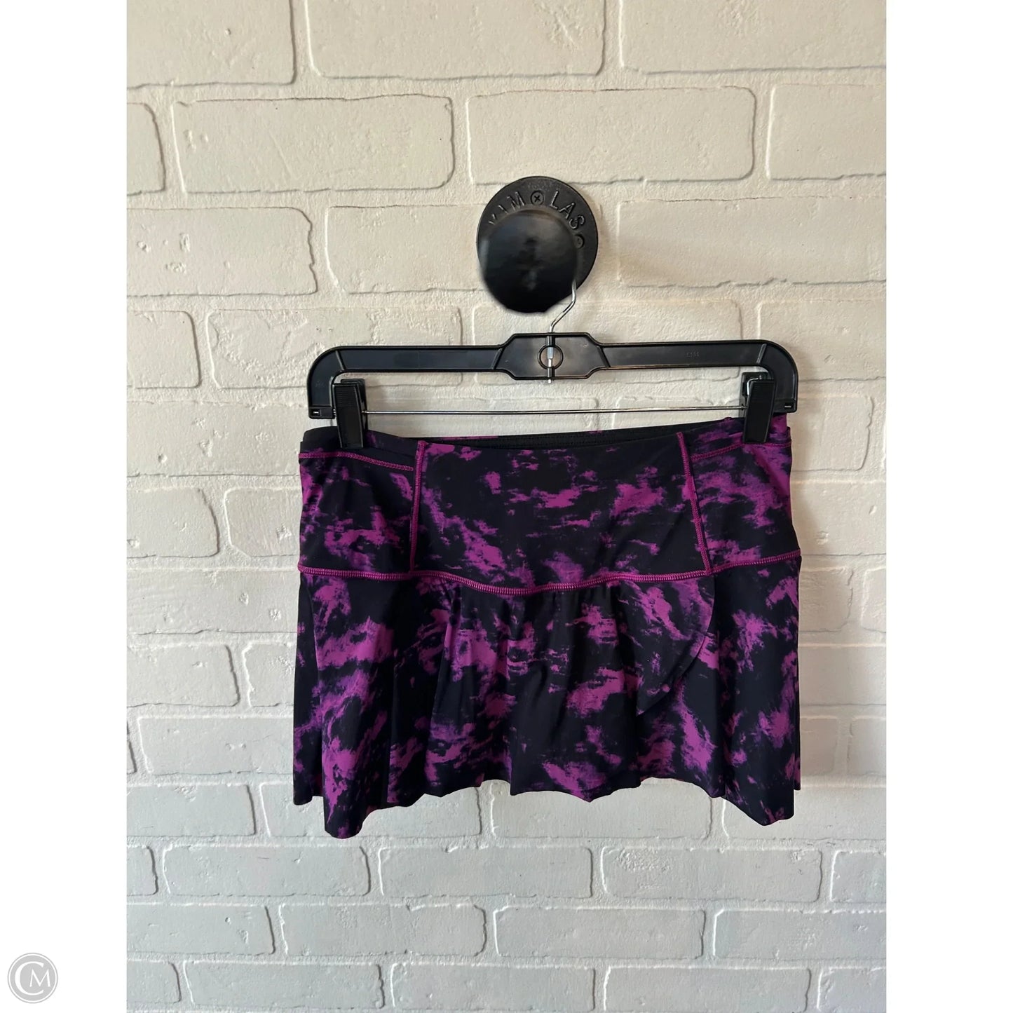 Athletic Skort By Lululemon In Black & Purple, Size: 4