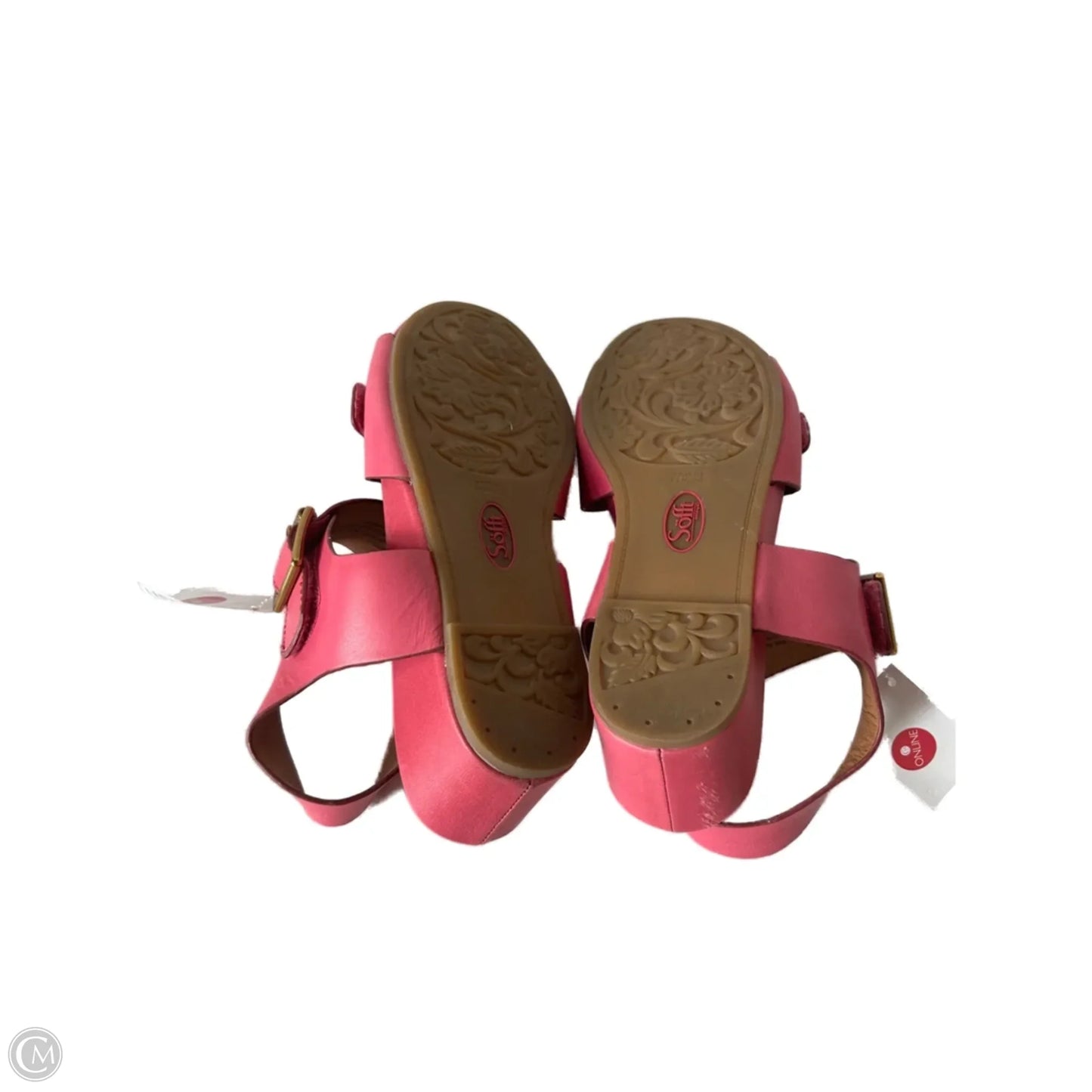 Sandals Heels Kitten By Sofft In Pink, Size: 8