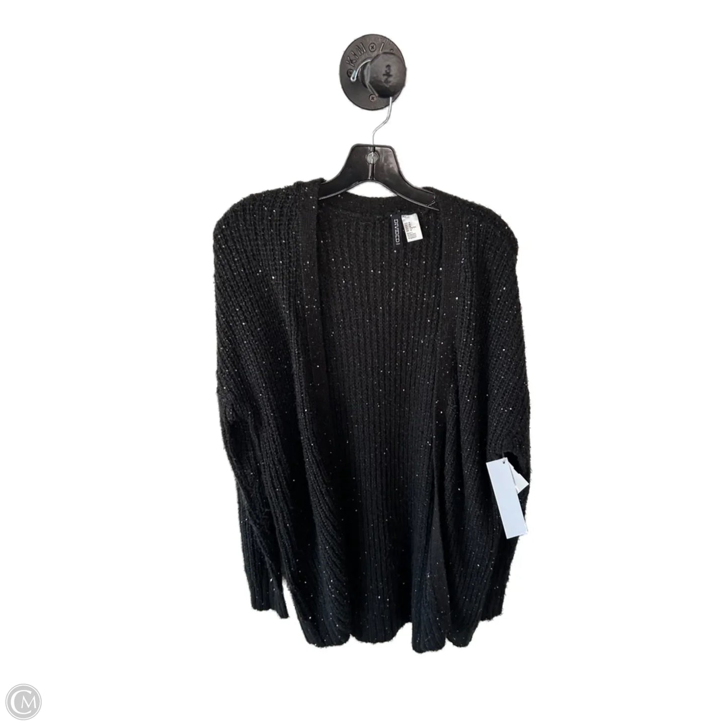 Sweater Cardigan By Divided In Black, Size: M
