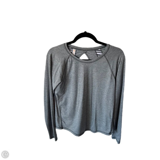 Athletic Top Long Sleeve Crewneck By Lucy In Grey, Size: M