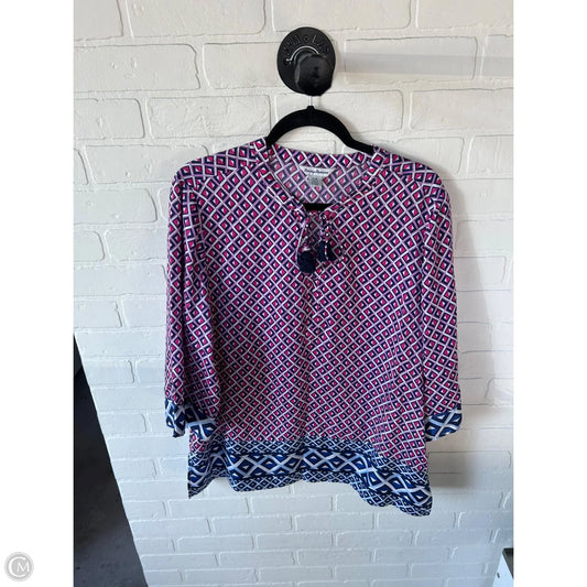 Top 3/4 Sleeve By Tommy Bahama In Blue & Purple, Size: L